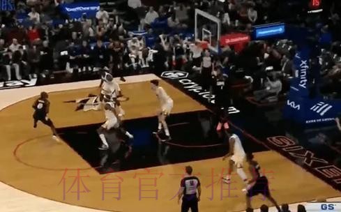 马克西急停后仰中投命中，76人落后两位数后实现反超